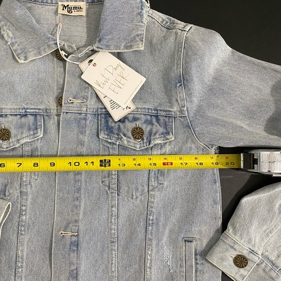 New Show Me Your MuMu Dover Jean Jacket Wedding Maid of Honor Boho Western - Picture 9 of 11